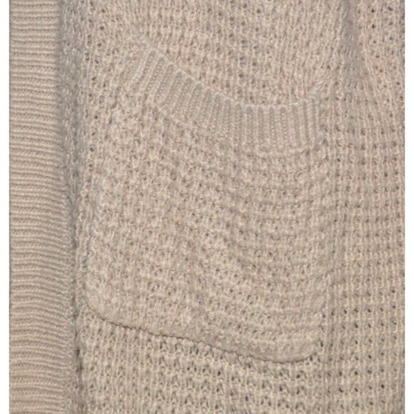 Soho Apparel Light Brown Open Front Hoodie Crochet Cardigan Sweater Size 2XL - Picture 9 of 15